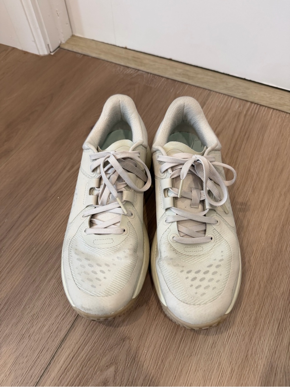 lululemon Women's Light Beige Lace-Up Sneakers Size 7.5